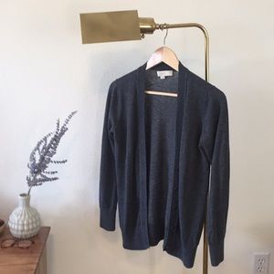 Wool blend, charcoal Loft cardigan, Small